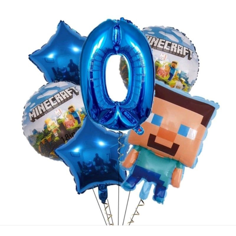 Kit 6 Balões Minecraft