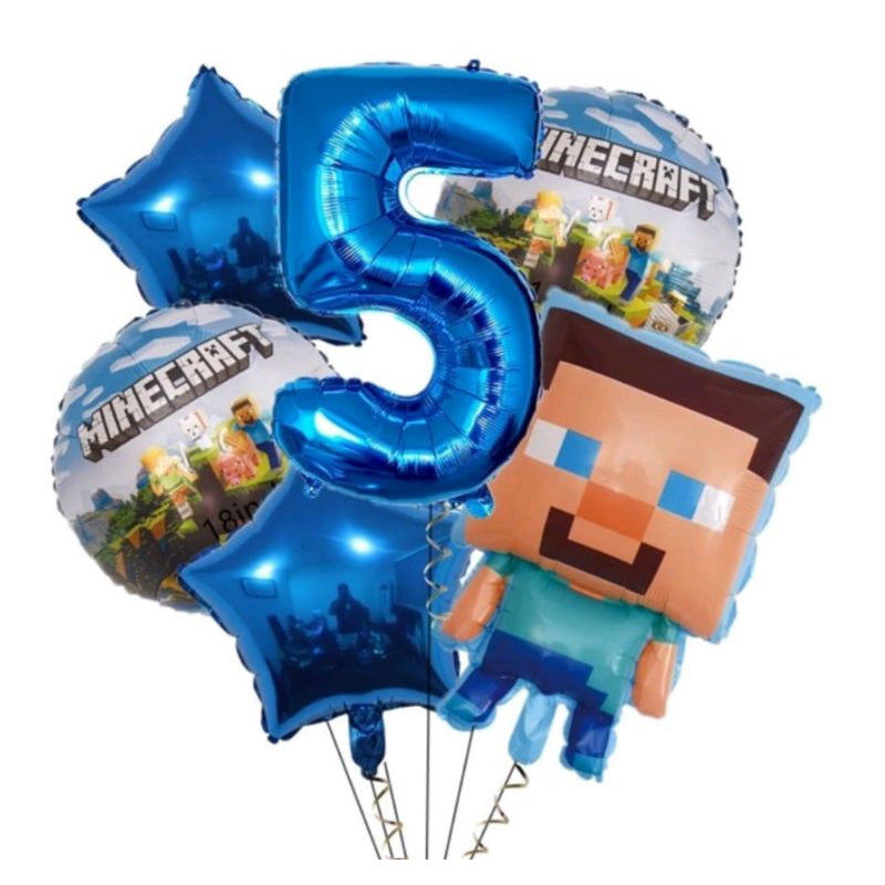 Kit 6 Balões Minecraft