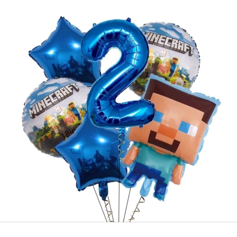 Kit 6 Balões Minecraft