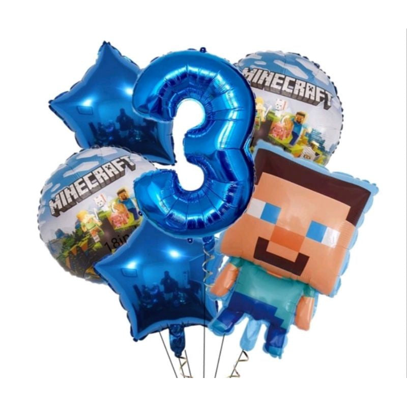 Kit 6 Balões Minecraft