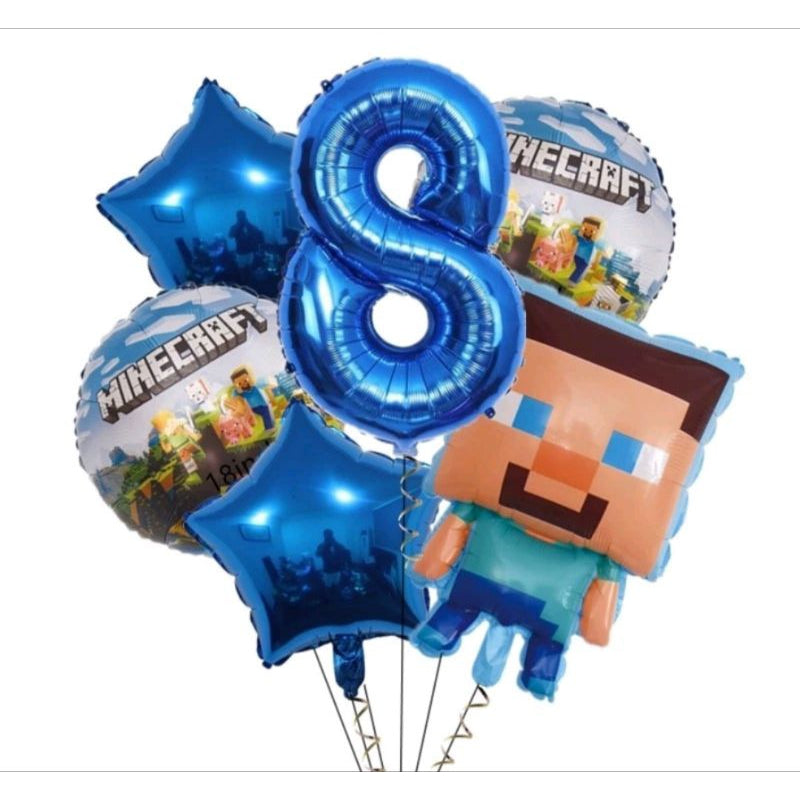 Kit 6 Balões Minecraft