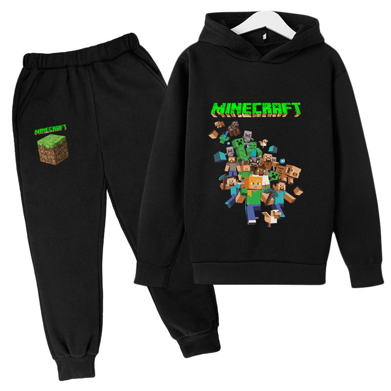 Conjunto Moletom Preto Minecraft
