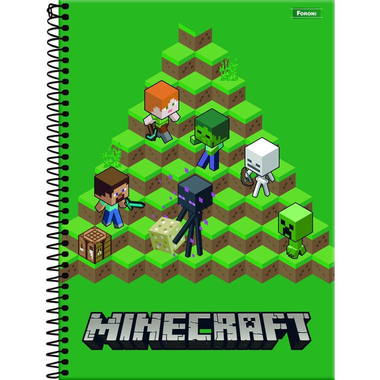 Caderno Blocos Minecraft