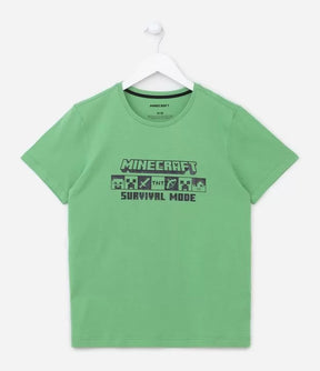 Conjunto Pijama Verde e Preto Minecraft