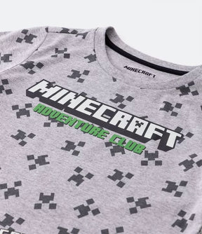 Conjunto Pijama Cinza Creeper Minecraft