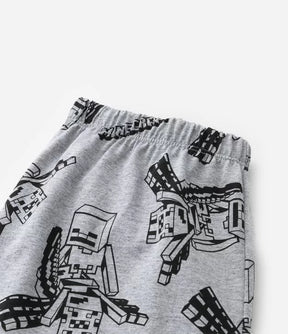 Conjunto Pijama Azul e Branco Mob Minecraft