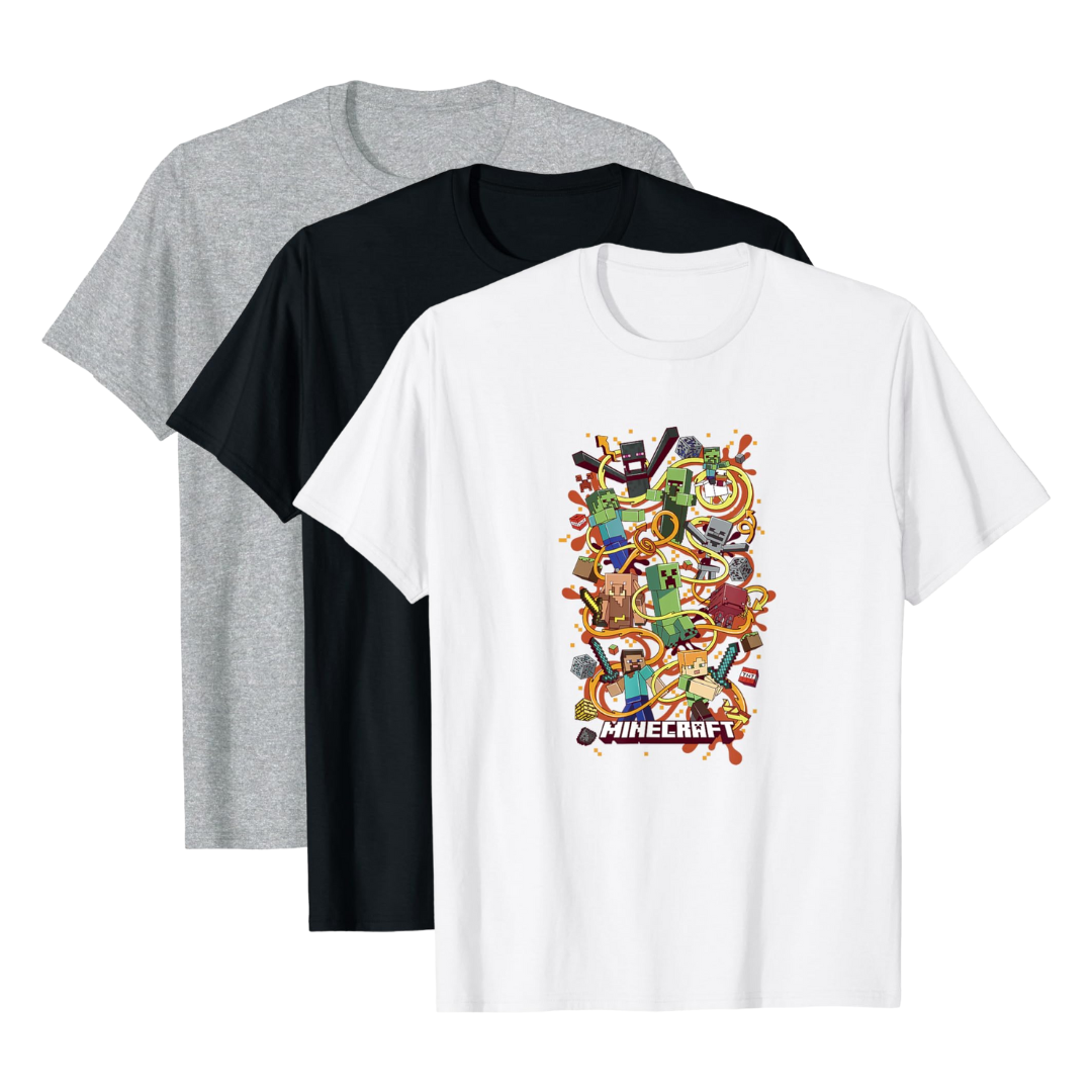 Camiseta Masculina - Minecraft Hora da Aventura