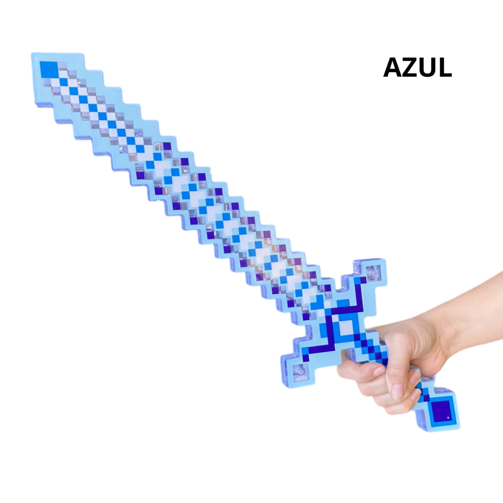 Espada de Diamante com Som e Luz Minecraft