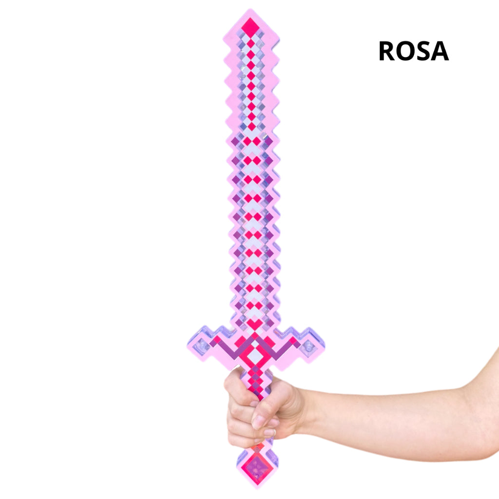 Espada de Diamante com Som e Luz Minecraft