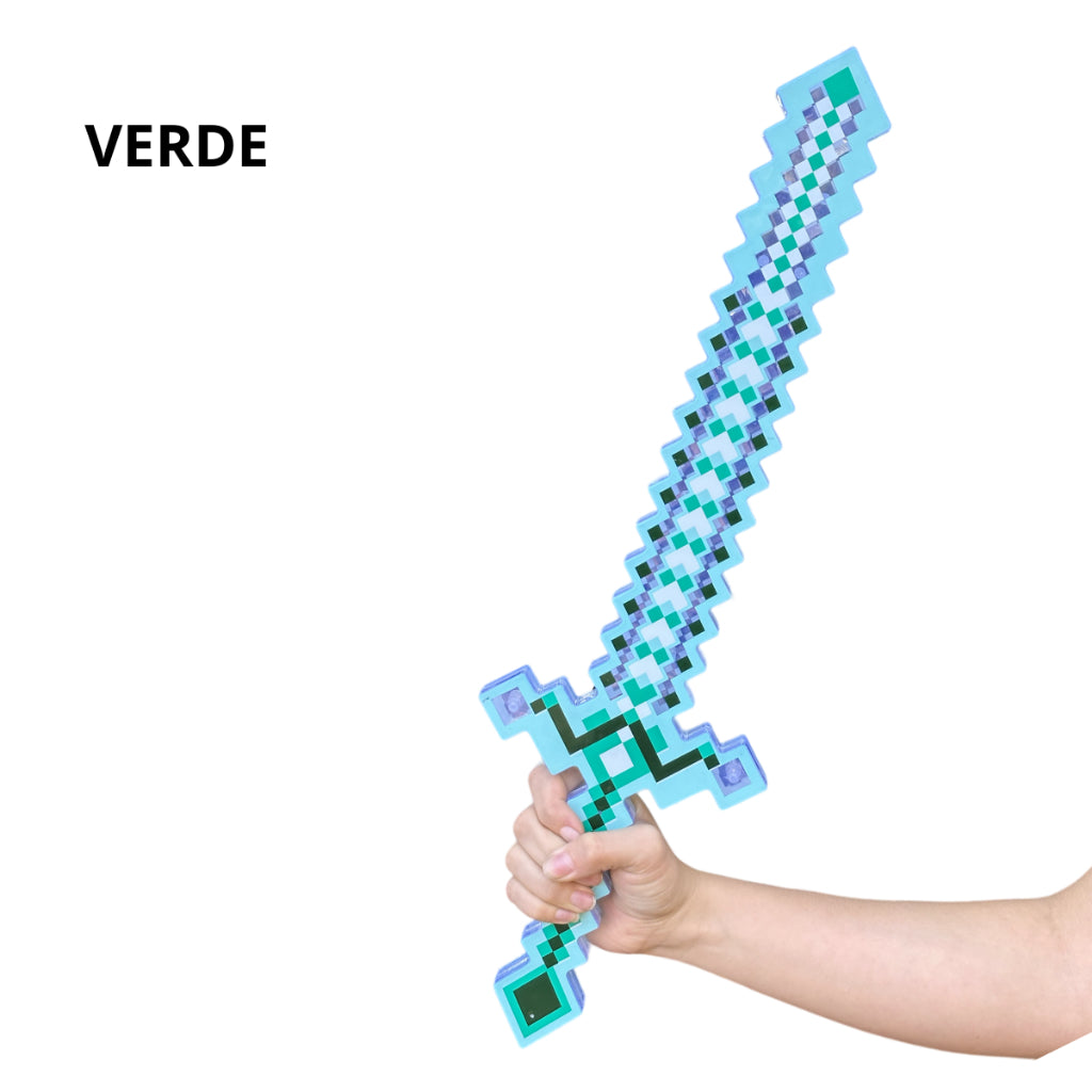 Espada de Diamante com Som e Luz Minecraft