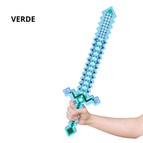 Espada de Diamante com Som e Luz Minecraft