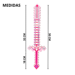 Espada de Diamante com Som e Luz Minecraft