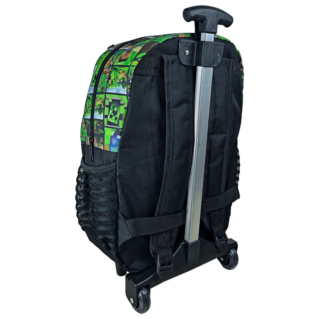 Kit Escolar Minecraft Mochila de Rodinhas