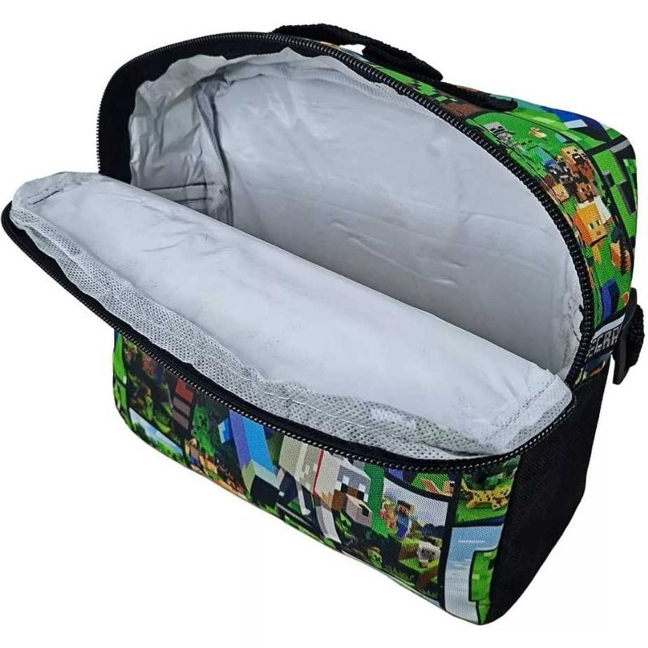 Kit Escolar Minecraft Mochila de Rodinhas