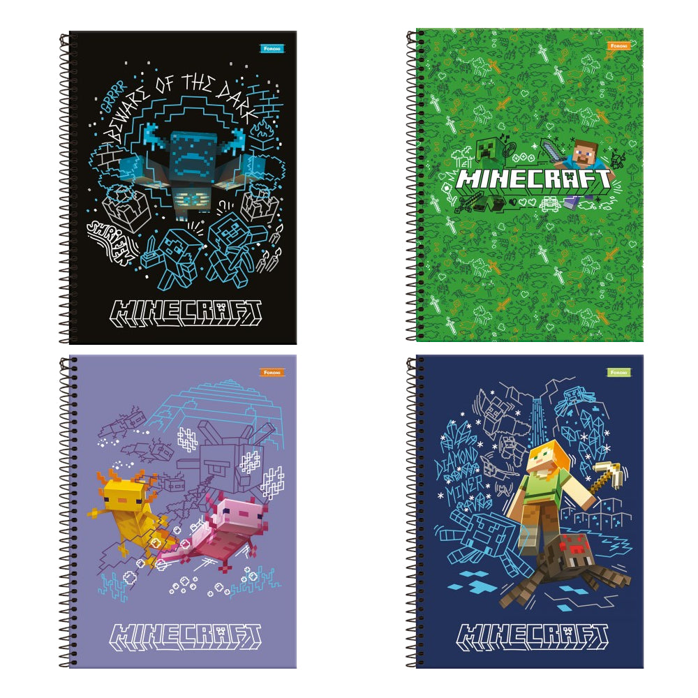 Cadernos Minecraft 3D