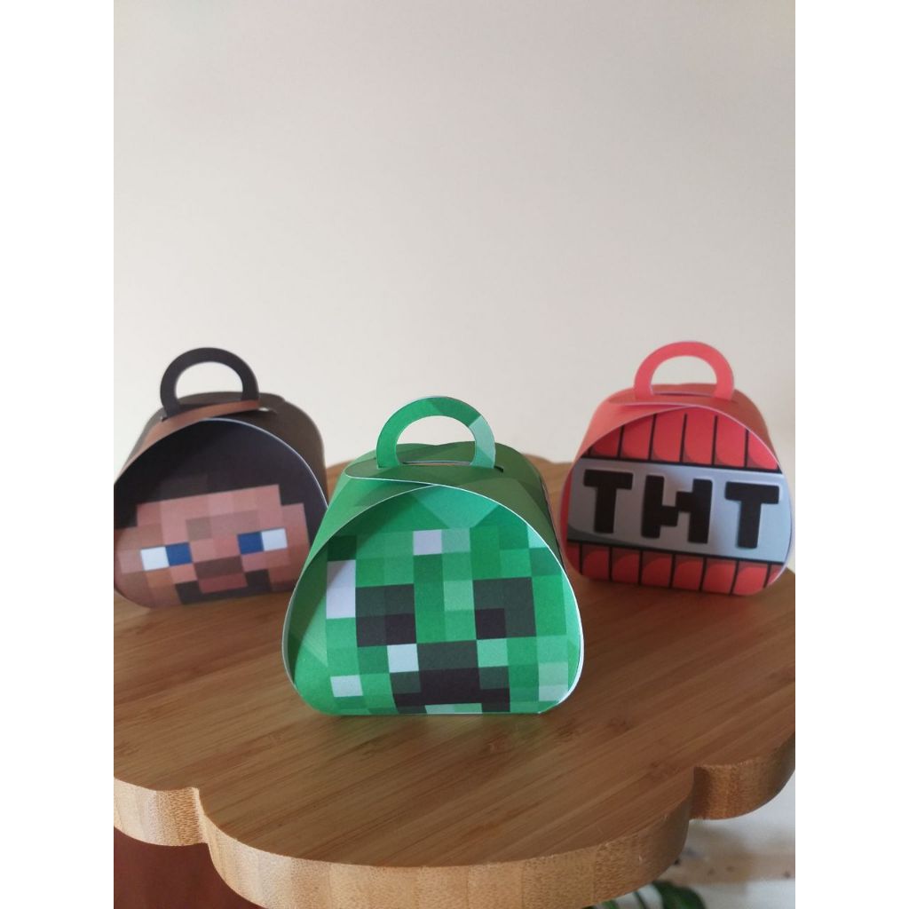 Kit 10 Caixas Porta Bombom Minecraft