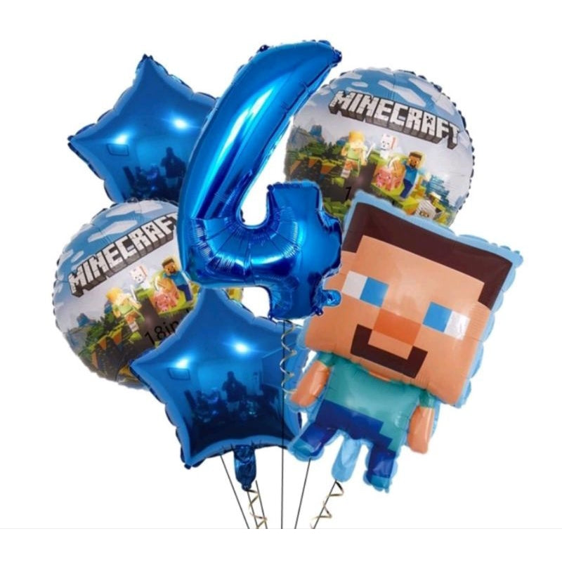 Kit 6 Balões Minecraft