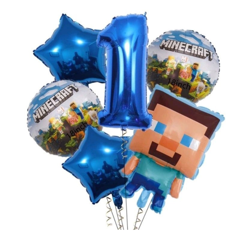 Kit 6 Balões Minecraft