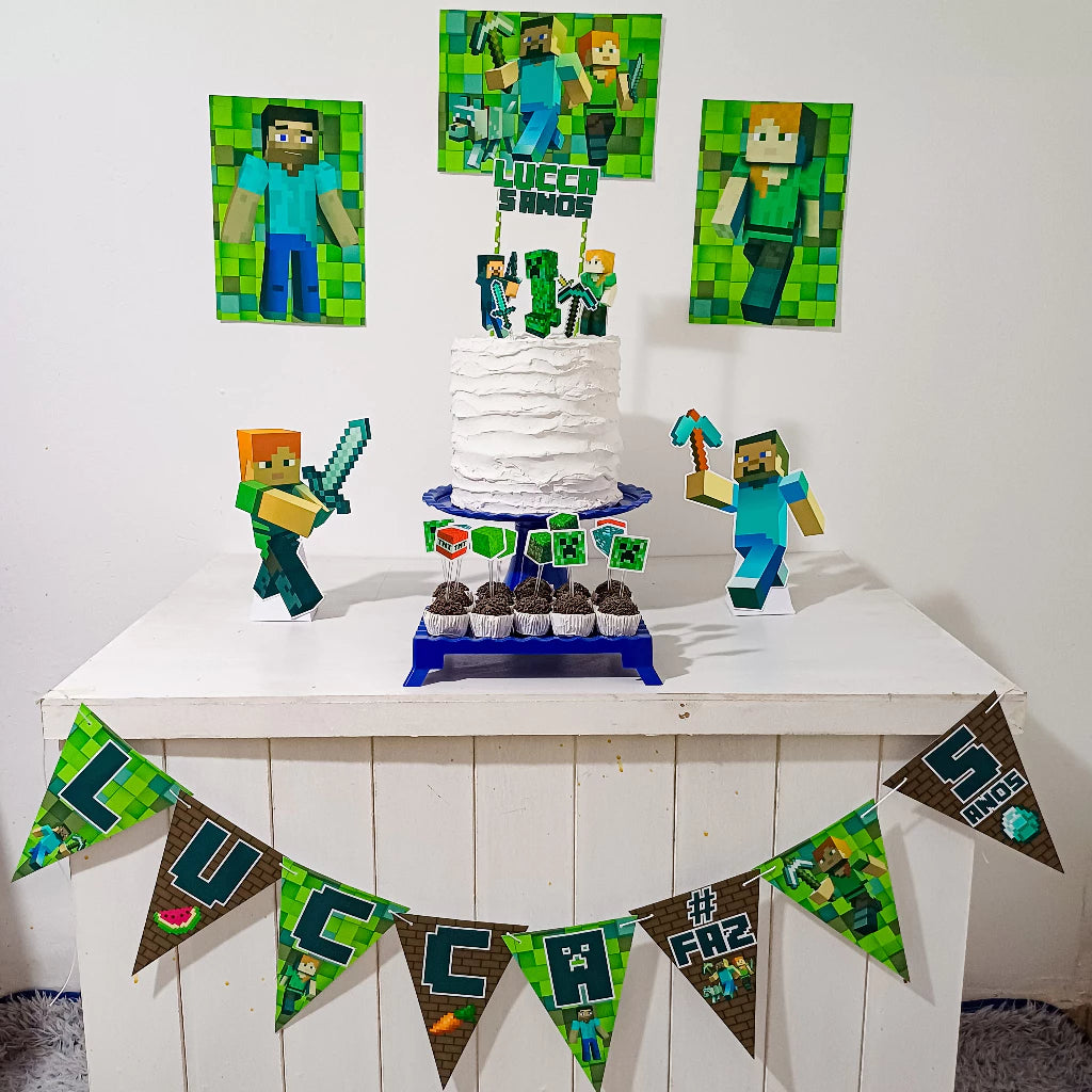 Kit Completo Festa Minecraft