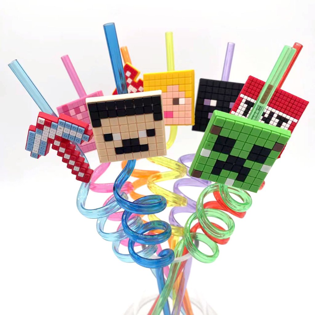 Kit 8 Canudos Minecraft