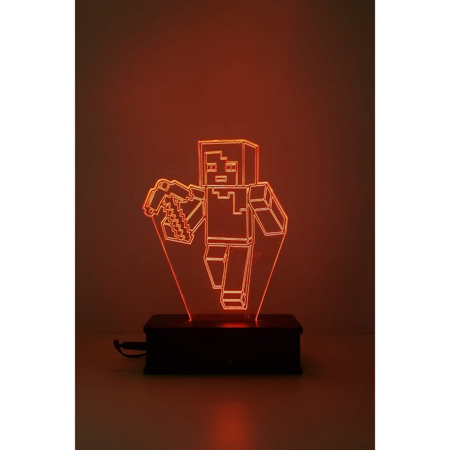 Luminária LED Steve Minecraft