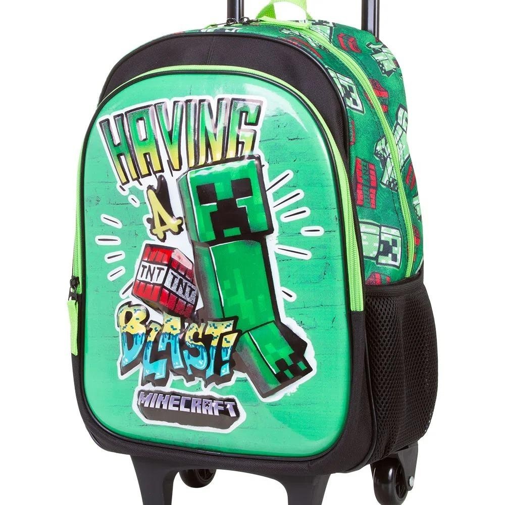 Mochila Verde Minecraft Creeper