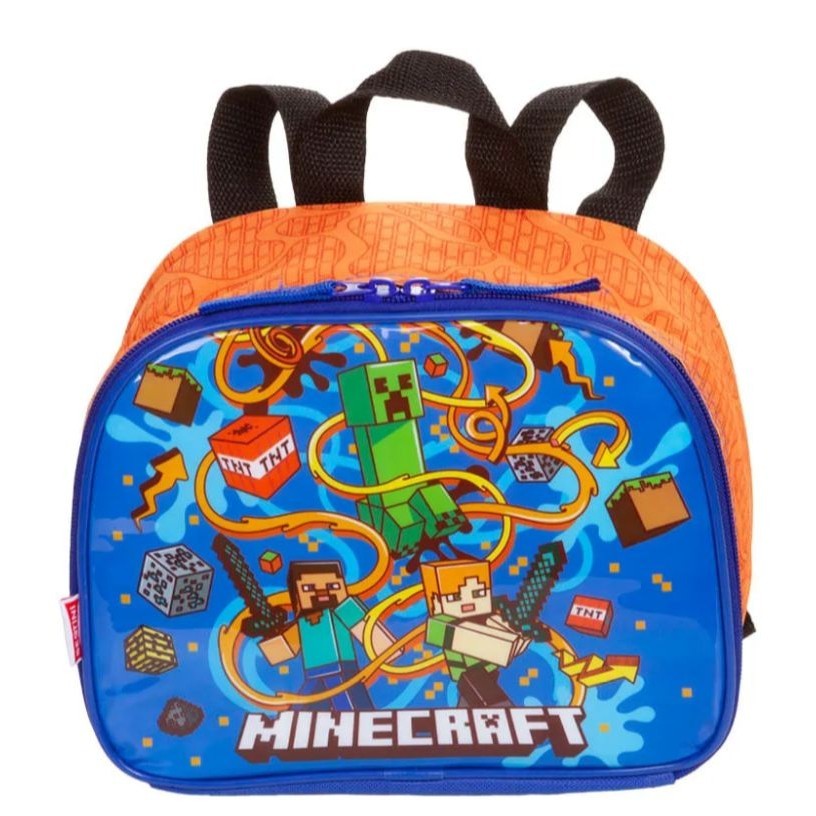 Lancheira Mob Laranja e Azul